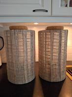 2 Jute Sfeerlichten/Windlichten, Minder dan 50 cm, Gebruikt, Minder dan 50 cm, Ophalen of Verzenden