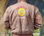 Vintage lederen jack Hard Rock Café London, Kleding | Dames, Jassen | Winter, Maat 42/44 (L), Ophalen of Verzenden, Bruin, Zo goed als nieuw