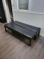 2 Strakke zwarte banken ottomaan te koop., Huis en Inrichting, Ophalen, Overige materialen, Gebruikt, Minder dan 75 cm