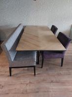 2x eetkamerstoelen + eetbank Alliste (Zitmaxx), Huis en Inrichting, Stoelen, Ophalen, Zo goed als nieuw, Hout