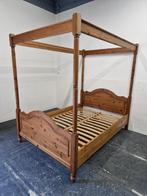 Hemelbed / ledikant massief grenen met lattebodems 140 x 200, Huis en Inrichting, Slaapkamer | Bedden, Ophalen, Gebruikt, 140 cm