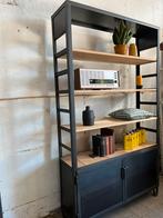 Kast Staal & Hout, Ophalen, Met plank(en), 100 tot 150 cm, 200 cm of meer