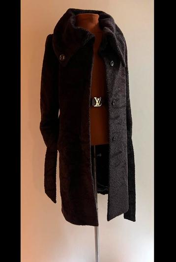 MaxMara Max Mara 42 alpaca teddy lange mantel bruin beschikbaar voor biedingen
