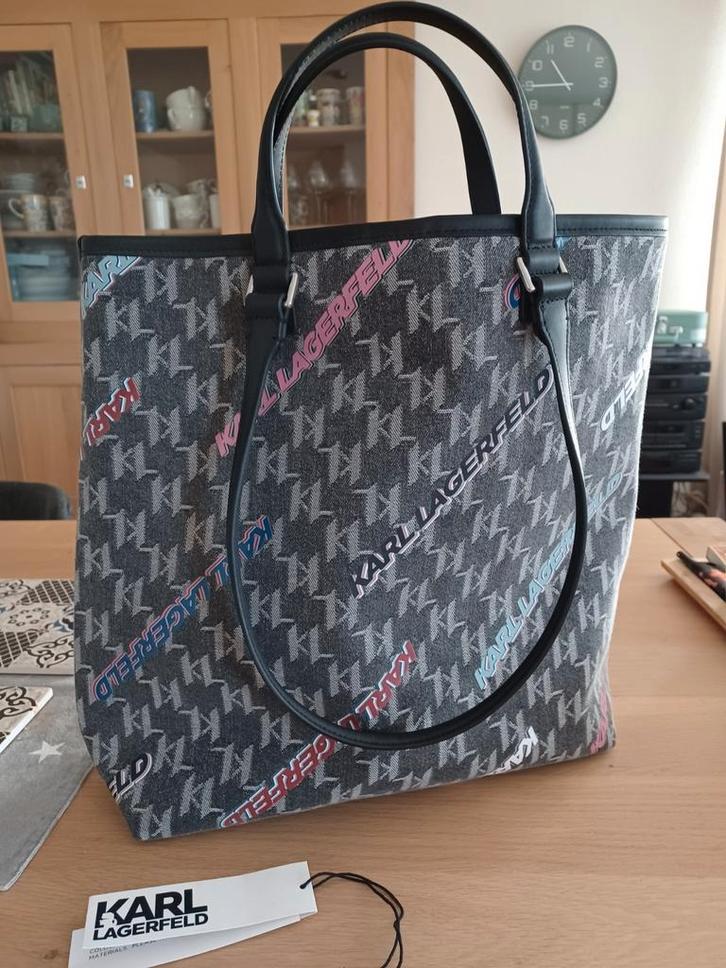 Karl Lagerfeld tas, Sieraden, Tassen en Uiterlijk, Tassen | Damestassen, Zo goed als nieuw, Zwart, Ophalen of Verzenden