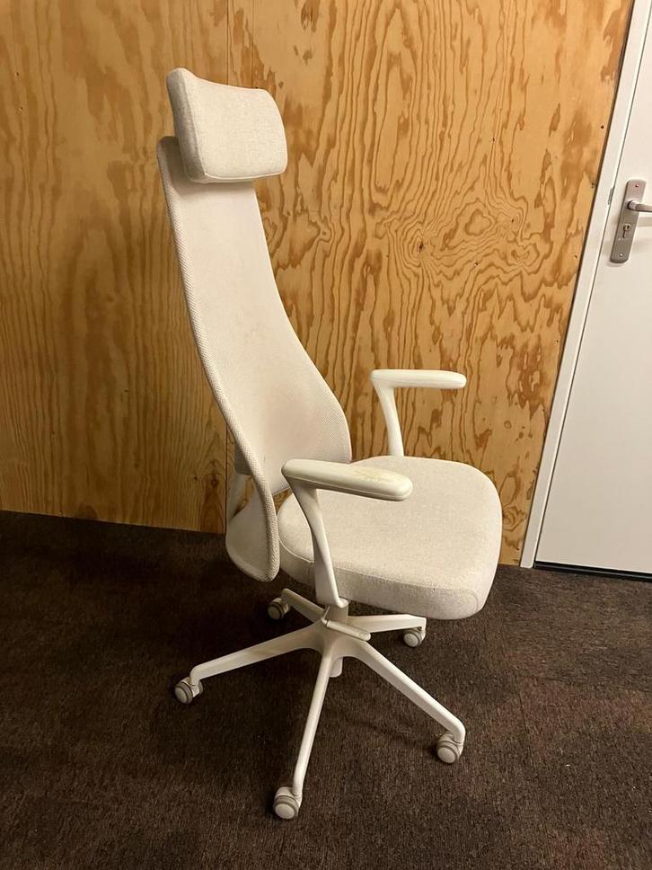 Ikea Bureaustoel Jarfvallet- Gebruikt, maar prima!, Huis en Inrichting, Bureaustoelen, Gebruikt, Bureaustoel, Wit, Ergonomisch