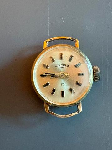 Vintage Lincoln dameshorloge – 14K goud – mechanisch uurwerk beschikbaar voor biedingen