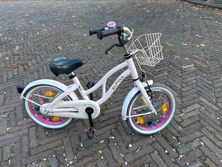 Alpina ocean roze kinderfiets 16 inch, Fietsen en Brommers, Fietsen | Kinderfietsjes, Gebruikt, 16 tot 20 inch, Ophalen