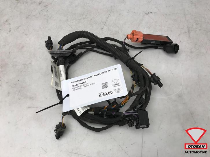 VW Tiguan 5N 6xPDC Kabelboom Achter 5N0971104AC, Auto-onderdelen, Overige Auto-onderdelen, Volkswagen, Gebruikt, Ophalen of Verzenden