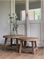 Ronde SALONTAFELS * oud,sober * tafel * Huisje Sfeer, Rond, Nieuw, Landelijk, Minder dan 50 cm