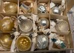 Doosje kleinere oude kerstballen, oa bal met nachtegaal, Ophalen of Verzenden, Gebruikt