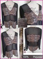 SUPERTRASH blouse zwart met dierenprint maat 42 nieuw, Kleding | Dames, Blouses en Tunieken, Supertrash, Zwart, Maat 42/44 (L)