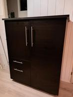 Metod Keukenkast met Tingsryd panelen en Whirlpool koelkast, Ophalen, Gebruikt, Bruin, 50 tot 100 cm