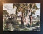 2 kunstwerken door L. De Bie krijt op papier, Ophalen of Verzenden