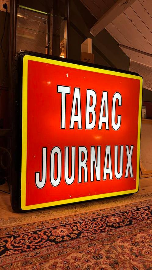 Vintage ‘Tabac Journaux’ Lichtreclame, Verzamelen, Merken en Reclamevoorwerpen, Zo goed als nieuw, Reclamebord, Ophalen
