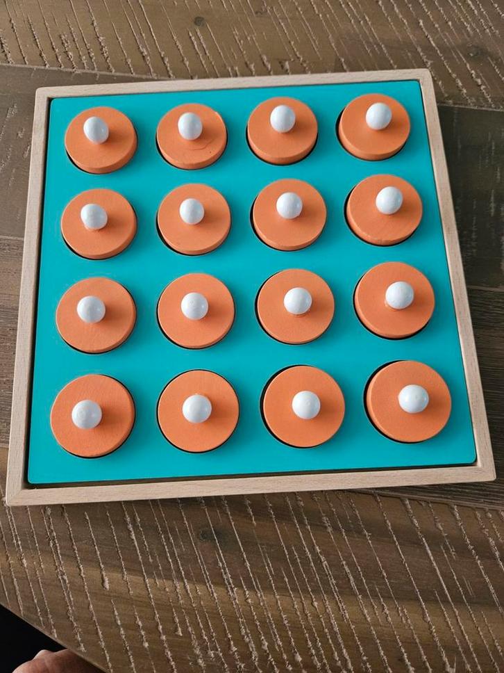 Houten Memory Spel met Bladeren, Kinderen en Baby's, Speelgoed | Educatief en Creatief, Zo goed als nieuw, Puzzelen, Taal en Lezen