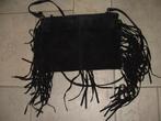 Miss Selfridge crossbody bag, tas met fringes + brede riem, Ophalen of Verzenden, Zo goed als nieuw, Avondtasje, Zwart