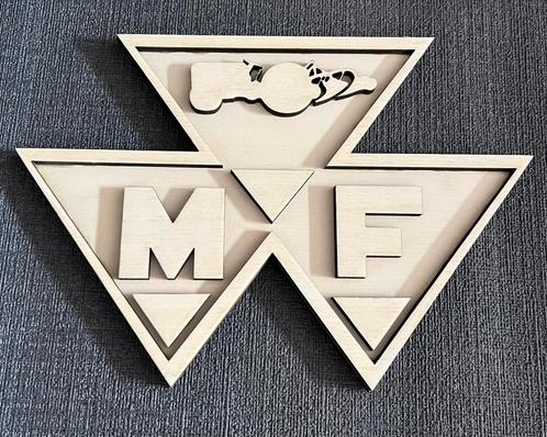 Massey Ferguson 3D Embleem van hout 30cm, Hobby en Vrije tijd, Overige Hobby en Vrije tijd, Nieuw, Ophalen of Verzenden