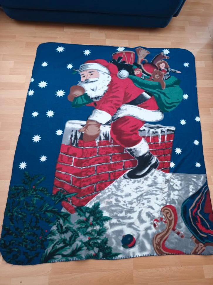 Kerstdeken met Kerstman, Diversen, Rommelmarktspullen, Gebruikt, Ophalen of Verzenden