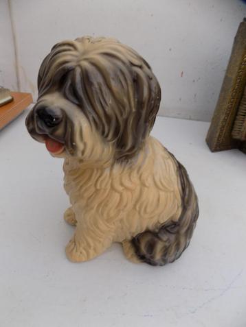 Hondenbeeld hond steen vintage antiek bobtail beschikbaar voor biedingen