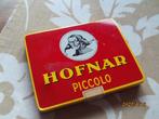 sigarenblikje Hofnar Picccolo rood geel lijntjes 10 sig 532, Ophalen of Verzenden, Gebruikt, Overige, Overige merken