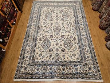 Vintage handgeknoopt perzisch nain 6la met zijde 303x198 beschikbaar voor biedingen
