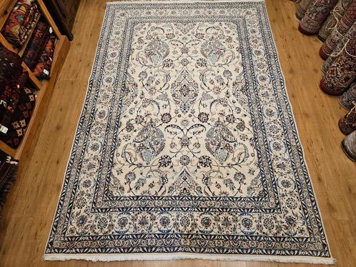 Vintage handgeknoopt perzisch nain 6la met zijde 303x198, Huis en Inrichting, Stoffering | Tapijten en Kleden, Gebruikt, 200 cm of meer