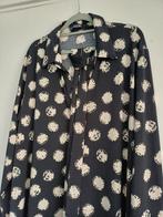 Jurk zwart taupe bollen dots Norah maat 46, Zwart, Maat 46/48 (XL) of groter, Ophalen of Verzenden, Zo goed als nieuw