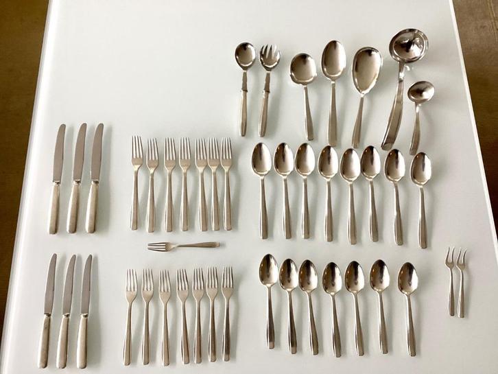 GERO Nordique model 56 bestek set verzilverd 90, Antiek en Kunst, Antiek | Bestek, Ophalen of Verzenden