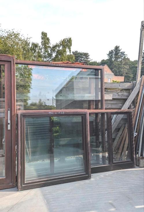 Prachtige Partij: 4 KOZIJNEN Hardhout!!!, Doe-het-zelf en Verbouw, Kozijnen en Schuifpuien, Gebruikt, Schuifpui, Hout, 150 tot 225 cm