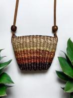 Vintage Tas Universele Maat Bruin Rood Beige Rotan Boho, Gebruikt, Bruin, Verzenden, Schoudertasje