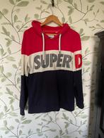 Superdry rood wit blauwe sweater hoodie maat small 36, Gedragen, Superdry, Ophalen of Verzenden, Maat 36 (S)