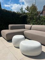 Vtwonen Pebble salontafel wit beton, Huis en Inrichting, Minder dan 55 cm, Rond, Zo goed als nieuw, Hout