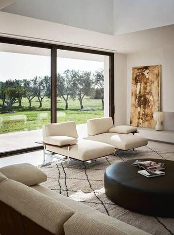 BB italia diesis chaise lounge. Wit leder. Messing details. beschikbaar voor biedingen