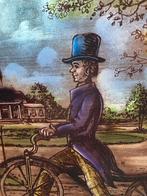 De Loopfiets Raamhanger 1800 Glas in Lood, Verzenden