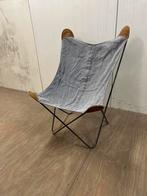 Vlinderstoel relax stoel grijs of blauw leuk voor buiten., Ophalen