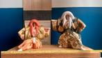3 Antieke Japanse Kabuki Poppen - Shishi Leeuwendans, Antiek en Kunst, Antiek | Keramiek en Aardewerk, Ophalen
