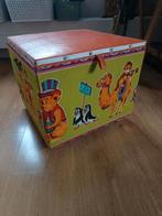 Vintage poef met opbergruimte Oranje, Ophalen of Verzenden, Gebruikt