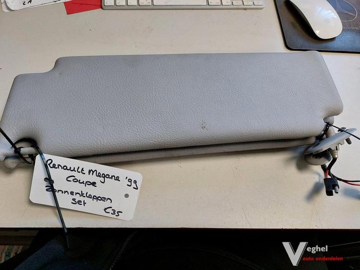 Renault Megane coupe zonnenkleppen set '99, Auto-onderdelen, Interieur en Bekleding, Gebruikt, Ophalen of Verzenden