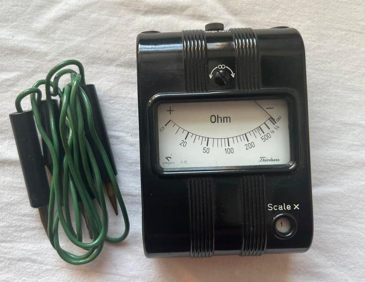 Antieke ohm meter, Antiek en Kunst, Antiek | Gereedschap en Instrumenten, Ophalen of Verzenden