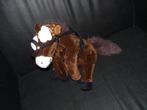 POSH PAWS PAARD VELOURS DONKERBRUIN MET WITTE SNUIT EN BLES, Kinderen en Baby's, Speelgoed | Knuffels en Pluche, Verzenden, Nieuw
