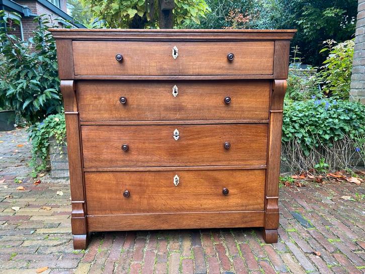 Antieke ladekast, commode., Huis en Inrichting, Kasten | Ladekasten, Gebruikt, Minder dan 100 cm, 100 tot 150 cm, 50 tot 75 cm