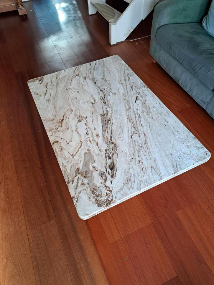 Echt Marmeren Salontafel - Prachtig Design, Huis en Inrichting, Tafels | Salontafels, Zo goed als nieuw, Minder dan 50 cm, 50 tot 100 cm