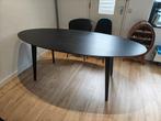 Ovale eettafel zwart fonq, Huis en Inrichting, Tafels | Statafels, Ophalen, Gebruikt