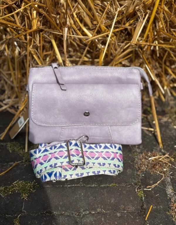 Schoudertasje Lara (advr 88), Sieraden, Tassen en Uiterlijk, Tassen | Damestassen, Nieuw, Schoudertasje, Paars, Ophalen of Verzenden