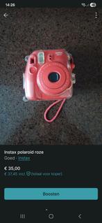 Roze Instax Mini 8 Polaroid Camera, Ophalen, Gebruikt, Compact, Fuji
