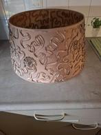Mooie bruine lampenkap met bloemmotief, Huis en Inrichting, Ophalen, Rond, Zo goed als nieuw, Bruin