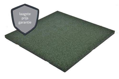 Groene Rubber Tegels! `100 x 100 x  2.5cm €20.50,- per stuk!, Tuin en Terras, Tegels en Klinkers, Nieuw, Terrastegels, Rubber