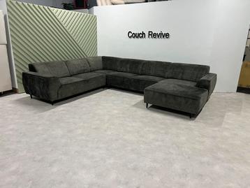 GRATIS LEVERING Z.G.A.N velvet groen ubank 365x280 Gereinigd beschikbaar voor biedingen