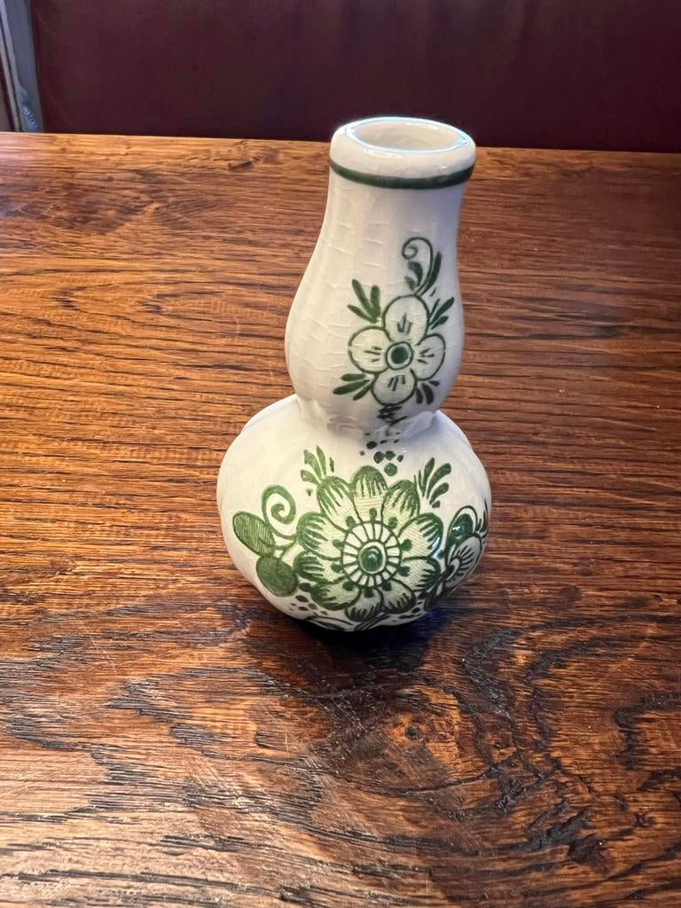 Delfts Groen Vaasje De Distel Amsterdam, Antiek en Kunst, Antiek | Vazen, Ophalen of Verzenden