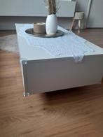 Zo goed als nieuw 2 mand oude TAFEL SALON WIT., Huis en Inrichting, Tafels | Salontafels, Ophalen, Rond, 50 tot 100 cm, Zo goed als nieuw